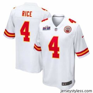 Fantastic Kansas City Chiefs 4 Rashee Rice White 2023 F.U.S.E  Vapor Untouchable Limited Stitched 2024 Super Bowl LVIII Jersey