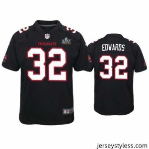 Fantastic Mike Edwards Buccaneers Black Super Bowl Lv Game Fashion Jersey