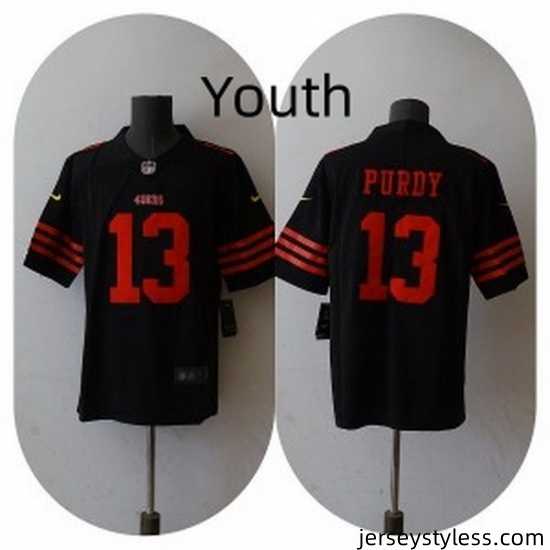Youth-Nike-49ers-13-Brock-Purdy-Black-Vapor-Untouchable-Limited-Jersey-866386_21761_550X550