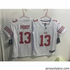 Amazing Nike 49ers 13 Brock Purdy White Vapor Limited Jersey