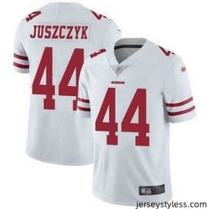 Impressive Nike 49ers #44 Kyle Juszczyk White Stitched NFL Vapor Untouchable Limited Jersey