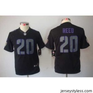 Gorgeous Nike Baltimore Ravens #20 Ed Reed Black Jerseys[Impact Limited]