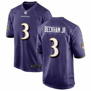 Amazing Nike Baltimore Ravens #3 Beckham Jr Purple NFL Vapor Limited Jerseys