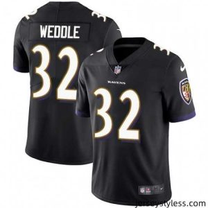 Fantastic Nike Baltimore Ravens 32 Eric Weddle Black Alternate Vapor Untouchable Limited Player NFL Jersey