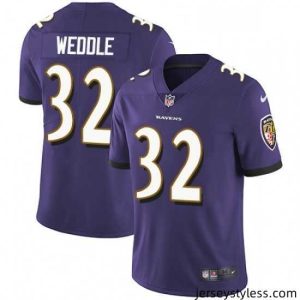 Stunning Nike Baltimore Ravens 32 Eric Weddle Elite Purple Team Color NFL Jersey