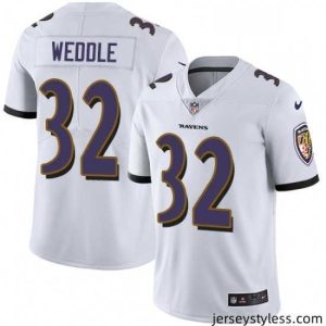 Impressive Nike Baltimore Ravens 32 Eric Weddle Elite White NFL Jersey