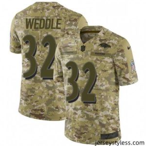 Impressive Nike Baltimore Ravens 32 Eric Weddle Limited Camo 2018 Salute to Service NFL Jersey