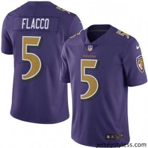 Gorgeous Nike Baltimore Ravens 5 Joe Flacco Limited Purple Rush Vapor Untouchable NFL Jersey