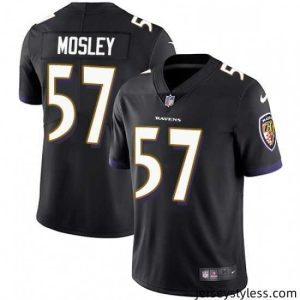 Premium Nike Baltimore Ravens 57 CJ Mosley Black Alternate Vapor Untouchable Limited Player NFL Jersey