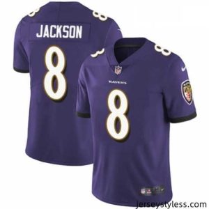 Premium Nike Baltimore Ravens 8 Lamar Jackson Purple Team Color Vapor Untouchable Elite Player NFL Jersey