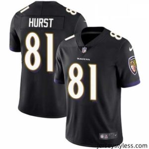 Unique Nike Baltimore Ravens 81 Hayden Hurst Black Alternate Vapor Untouchable Limited Player NFL Jersey