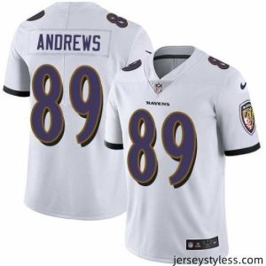 Impressive Nike Baltimore Ravens 89 Mark Andrews White Vapor Untouchable Limited Jersey