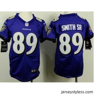 Amazing Nike Baltimore Ravens 89 Steve Smith Sr Purple Team Color Stitched NFL Jersey