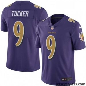 Stylish Nike Baltimore Ravens 9 Justin Tucker Limited Purple Rush Vapor Untouchable NFL Jersey