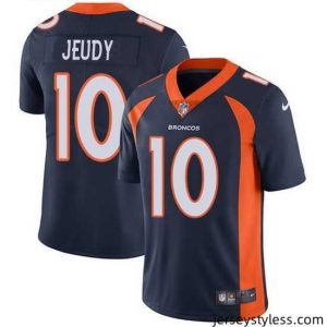 Impressive Nike Broncos 10 Jerry Jeudy Navy Blue Alternate Stitched NFL Vapor Untouchable Limited Jersey