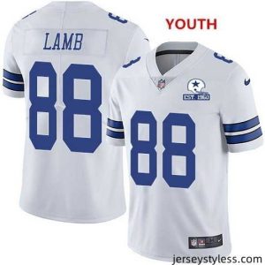 Amazing Nike Cowboys 88 CeeDee Lamb White Color With Established In 1960 Patch NFL Vapor Untouchable Limited Jersey