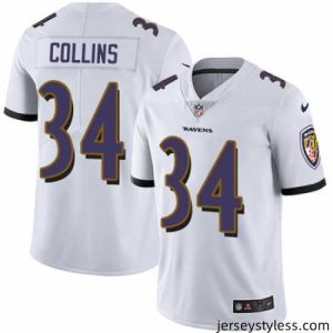 Amazing Nike Ravens #34 Alex Collins White Stitched NFL Vapor Untouchable Limited Jersey