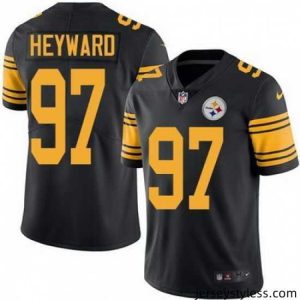 Gorgeous Nike Steelers #97 Cameron Heyward Black Stitched NFL Limited Rush Jersey