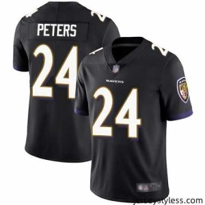 Impressive Ravens 24 Marcus Peters Black Alternate Stitched Football Vapor Untouchable Limited Jersey