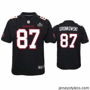 Stunning Rob Gronkowski Buccaneers Black Super Bowl Lv Game Fashion Jersey