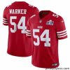 Amazing San Francisco 49ers 54 Fred Warner Red 2023 F.U.S.E  Vapor Untouchable Limited Stitched Football 2024 Super Bowl LVIII Jersey