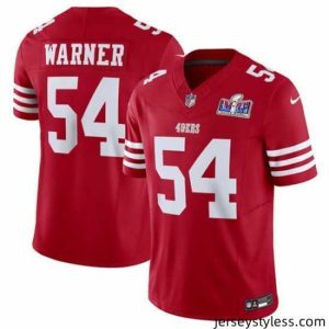 Amazing San Francisco 49ers 54 Fred Warner Red 2023 F.U.S.E  Vapor Untouchable Limited Stitched Football 2024 Super Bowl LVIII Jersey