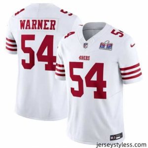 Premium San Francisco 49ers 54 Fred Warner White 2023 F.U.S.E  Vapor Untouchable Limited Stitched Football 2024 Super Bowl LVIII Jersey
