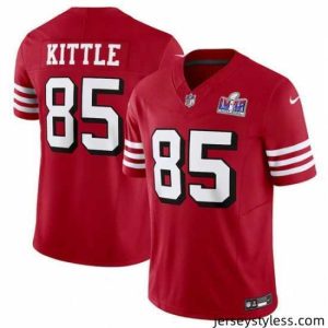 Fantastic San Francisco 49ers 85 George Kittle New Red 2023 F.U.S.E  Vapor Untouchable Limited Stitched Football 2024 Super Bowl LVIII Jersey
