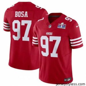 Gorgeous San Francisco 49ers 97 Nick Bosa Red 2023 F.U.S.E  Vapor Untouchable Limited Stitched Football 2024 Super Bowl LVIII Jersey