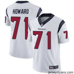 Gorgeous Texans 71 Tytus Howard White Stitched Football Vapor Untouchable Limited Jersey