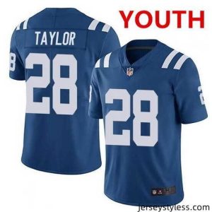Gorgeous indianapolis colts 28 jonathan taylor blue stitched nike jersey