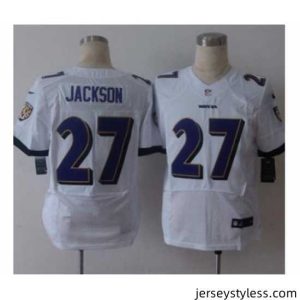 Unique nike nfl jerseys baltimore ravens 27 jackson white[Elite][jackson]