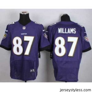 Premium nike nfl jerseys baltimore ravens 87 willams purple[Elite]